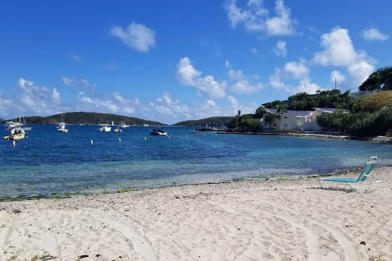 Beach in front of the pool 