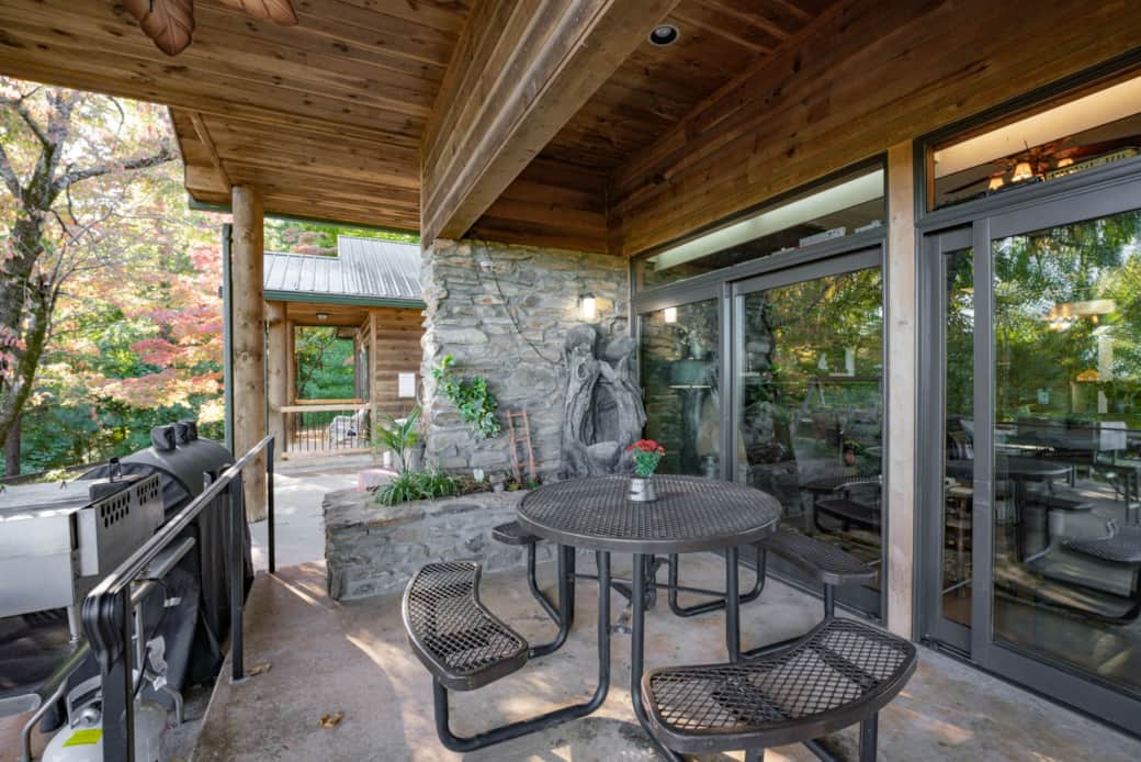 Covered patio and seating