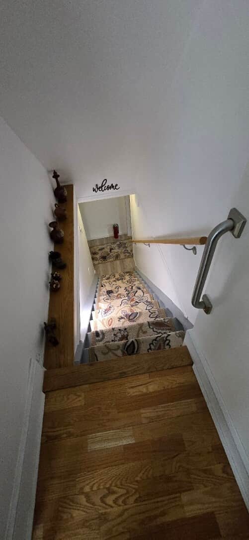 Well-lit stairs