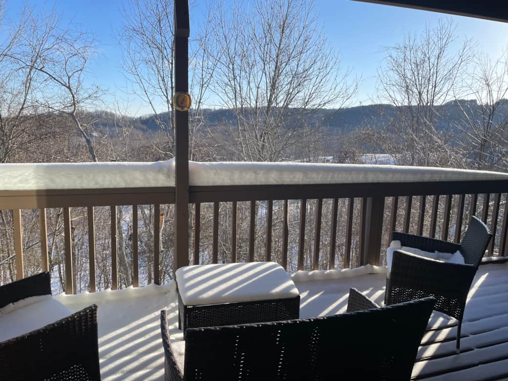 Private deck winter