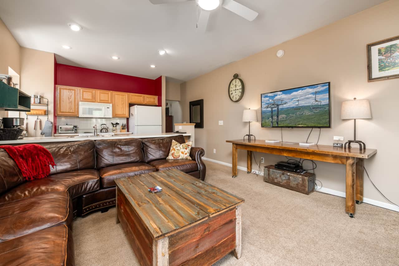 open kitchen and living room