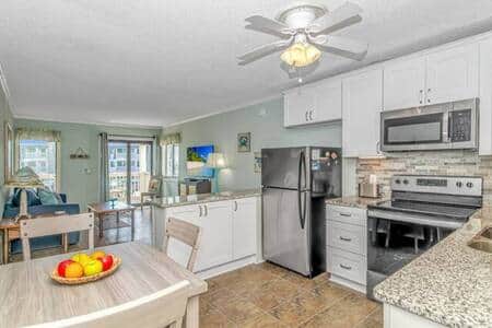 Kitchen/Dining and Living Room.

