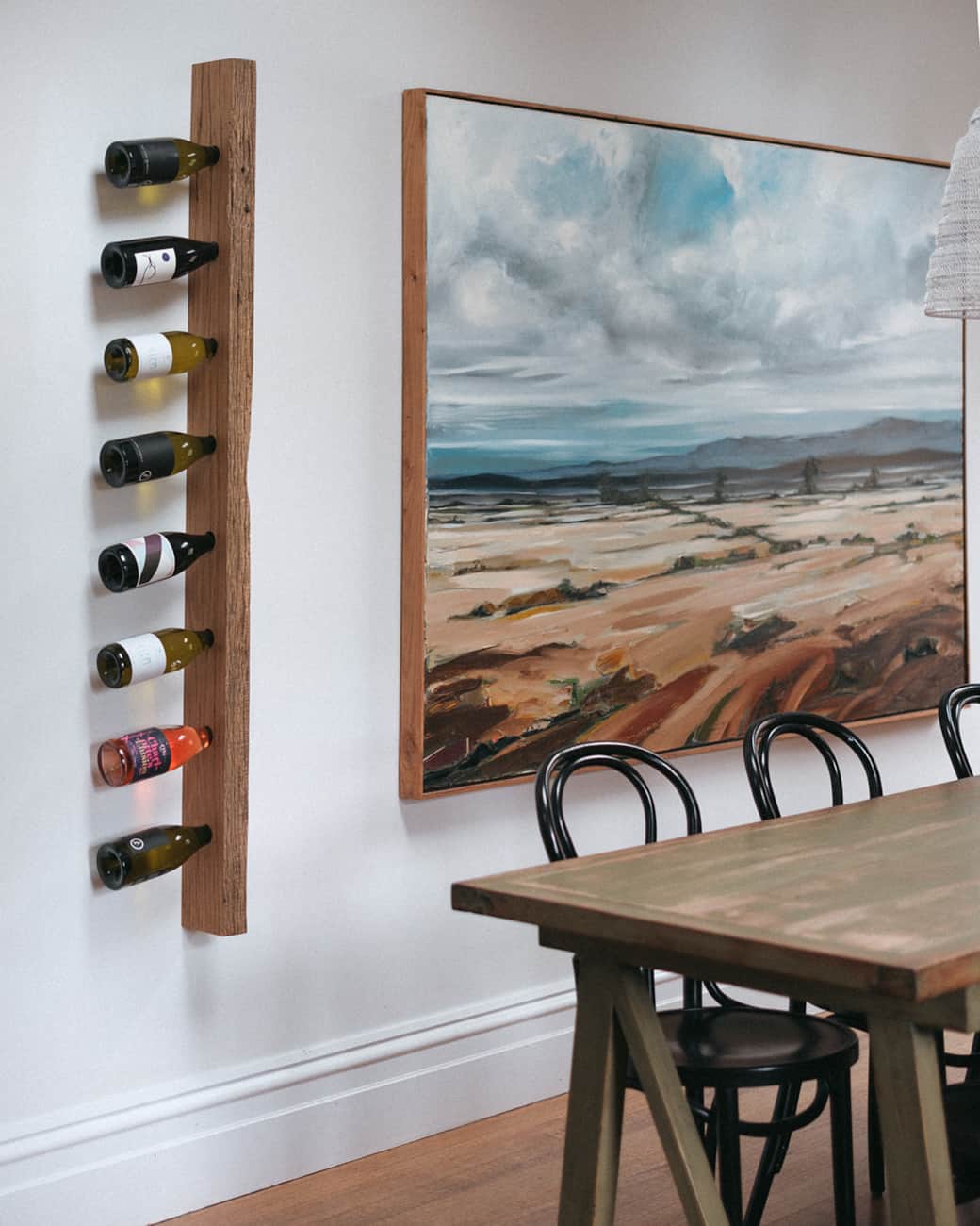 A wine rack stocked with tassie wines available to purchase A wine rack stocked with tassie wines available to purchase