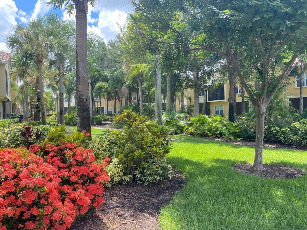 Well-manicured grounds