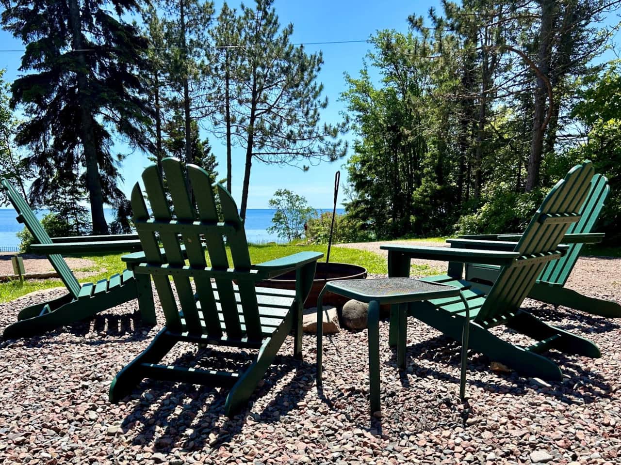 Enjoy a fire in the evening, or coffee in the morning. It doesn't get much better than this. 
