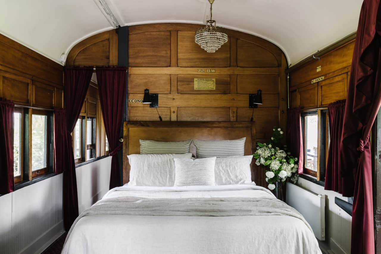 Comfort meets heritage with a premium queen mattress in this beautifully restored carriage.