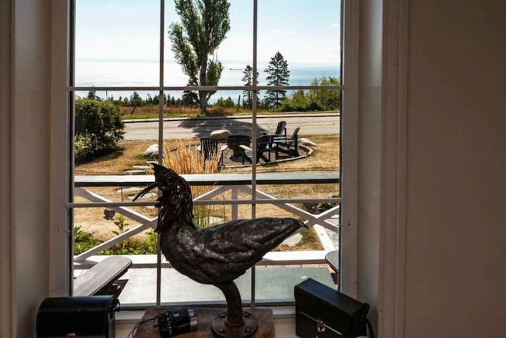 Vue sur le fleuve St-Laurent de l'intérieur