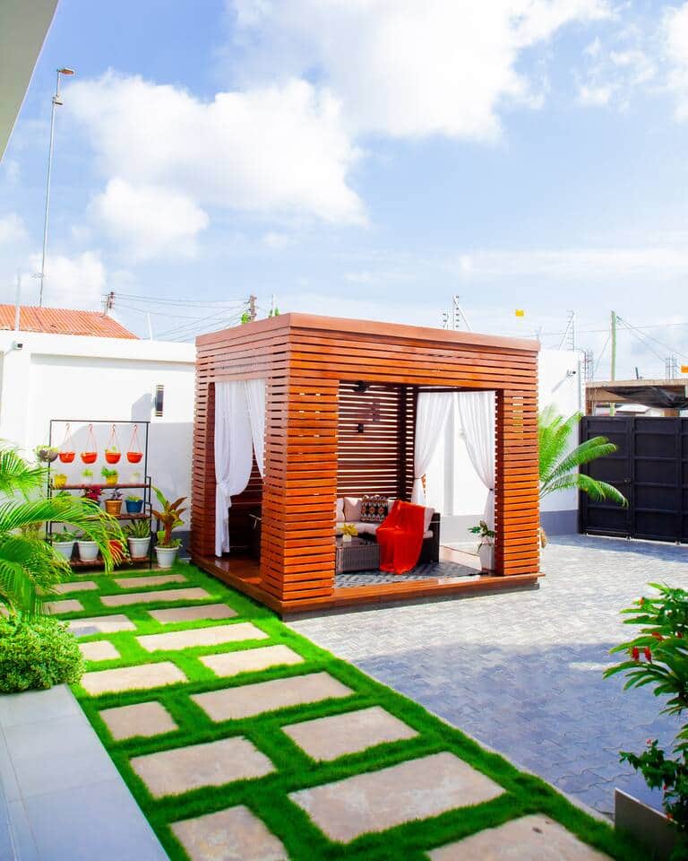 Pergola, shared space.