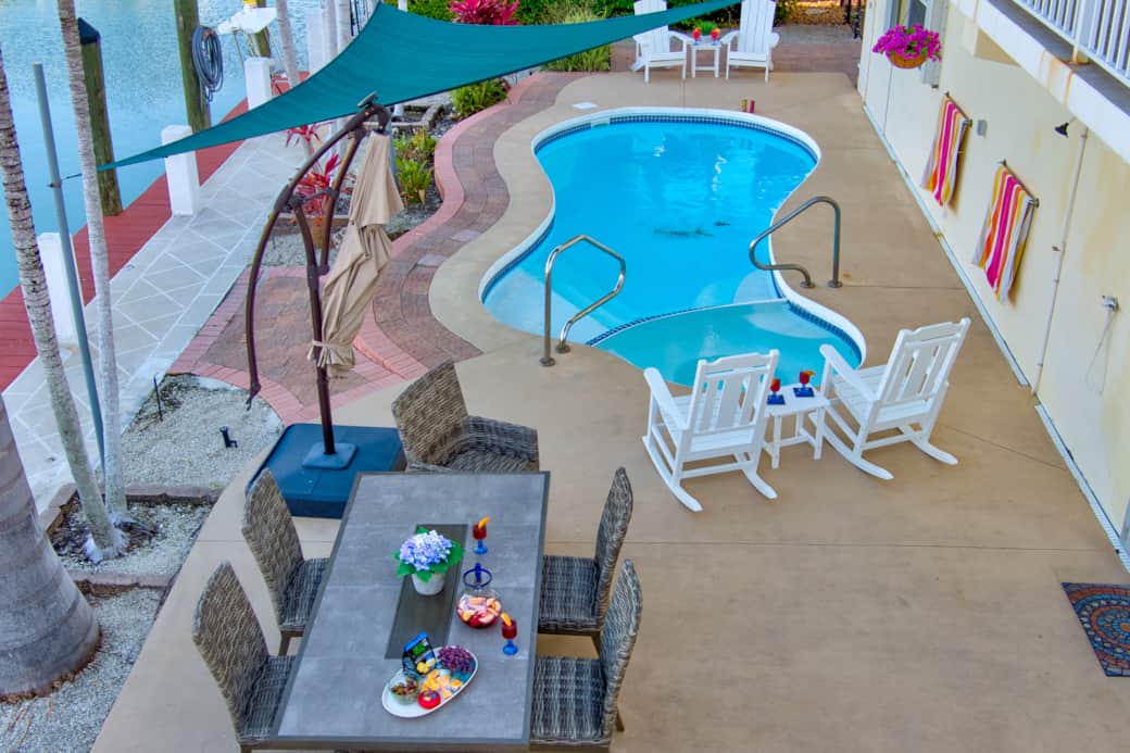 Cool off in the pool, relax in the spa or refresh under the outdoor shower