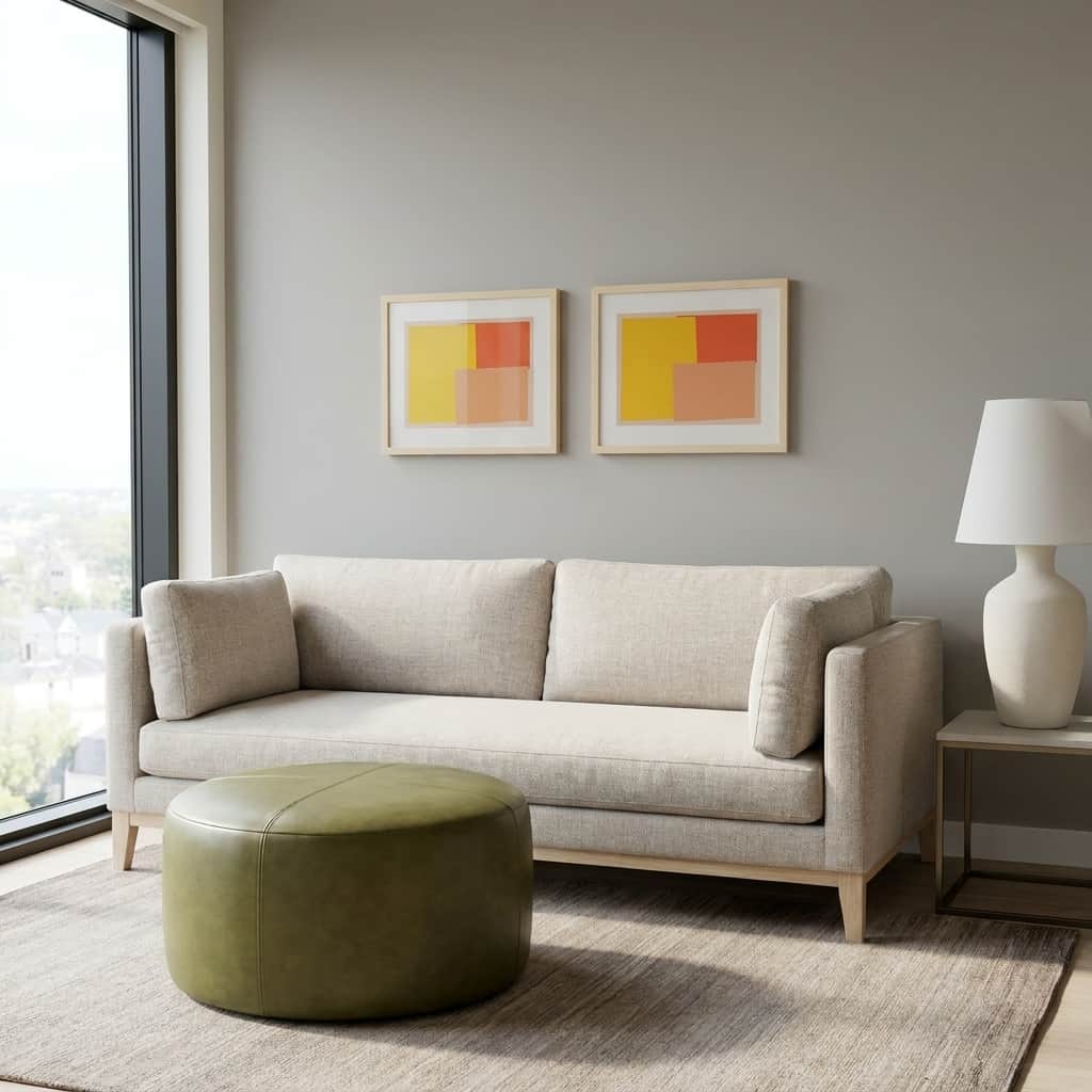 Bright, stylish lounge space perfect for flexible stays.