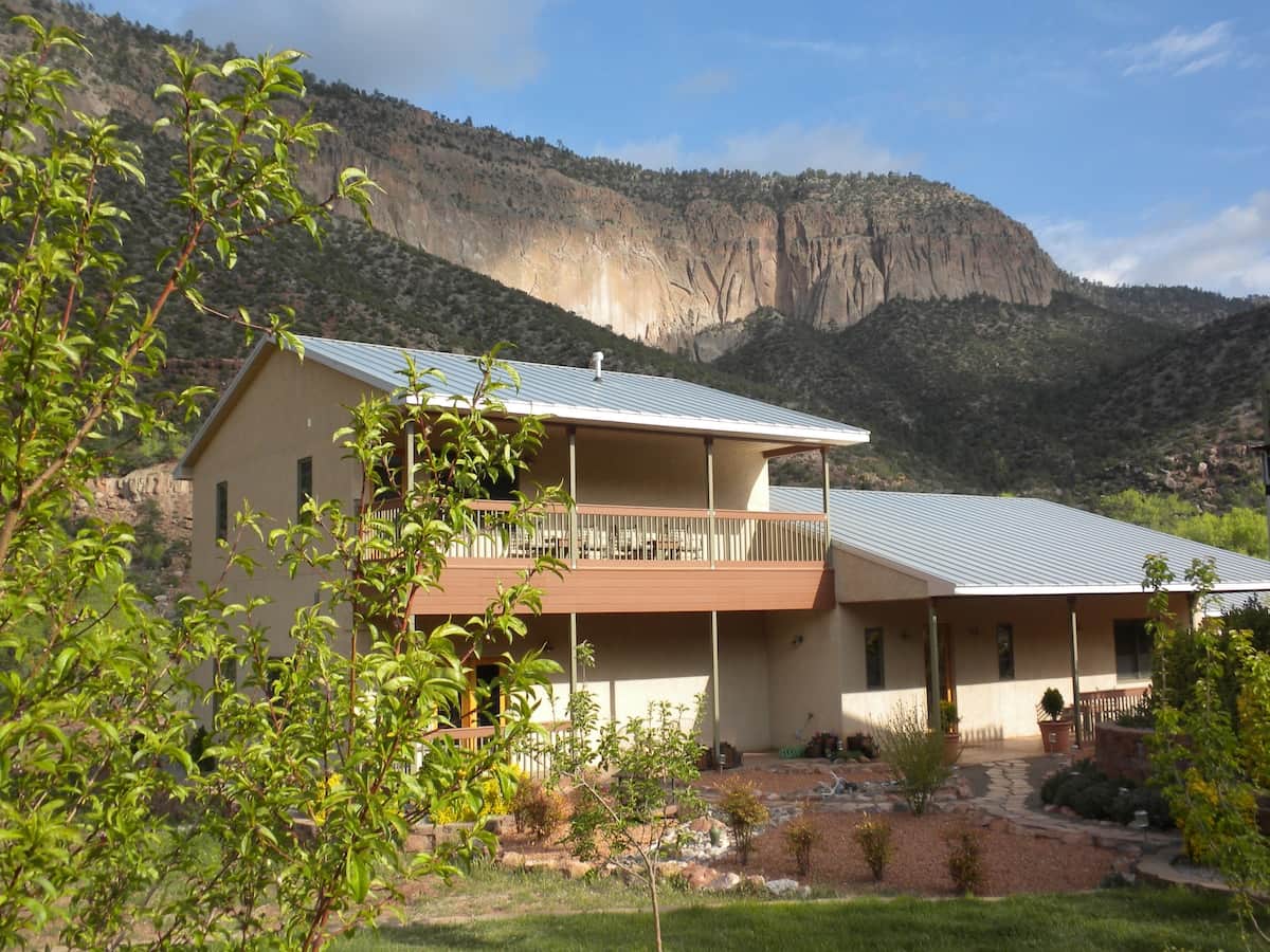 Upper level suite.  Private deck for viewing the breath-taking mesas.