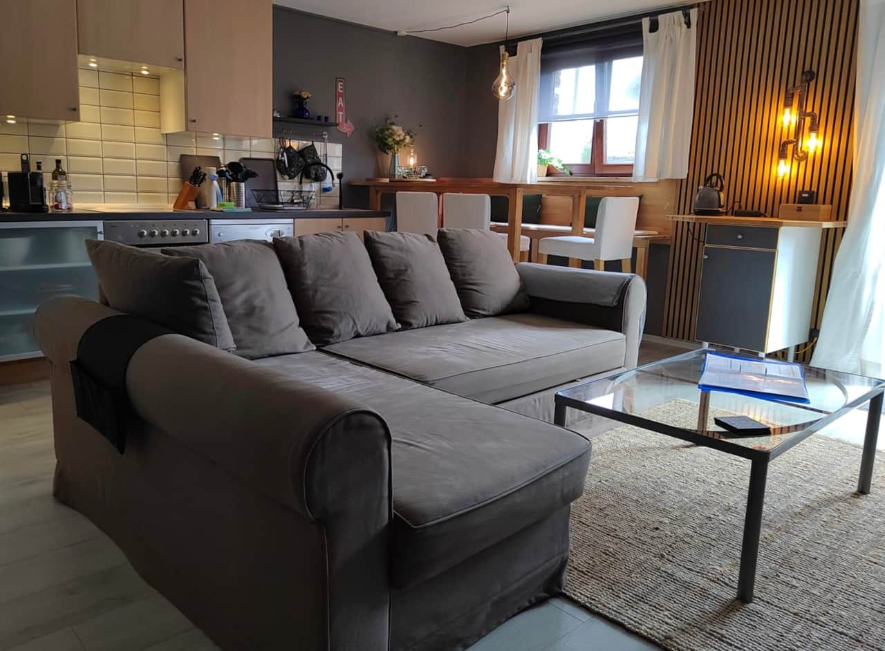 Wohnzimmer mit Schlafsofa