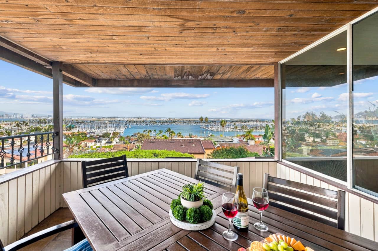 Covered Outdoor Dining with Panoramic Marina Views