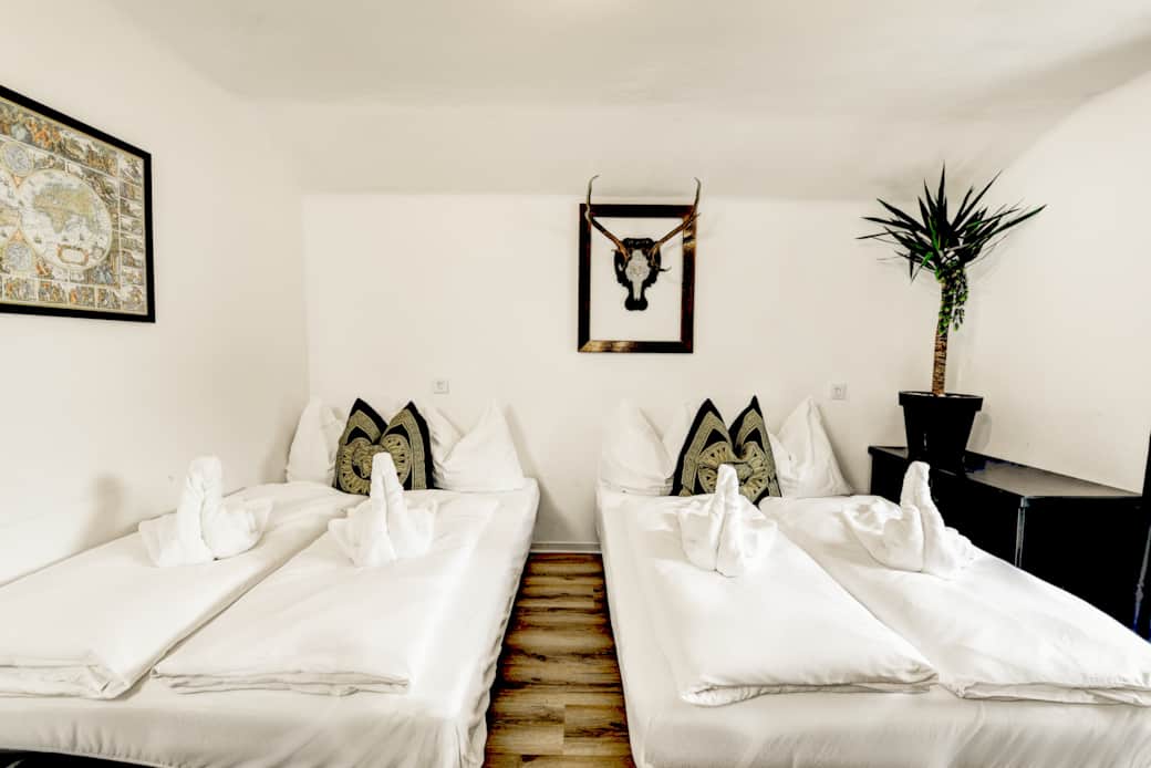 Wohnzimmer – mit zwei Schlafsofas – Ferienwohnung Das Bergnest Wohnzimmer – mit zwei Schlafsofas – Ferienwohnung Das Bergnest