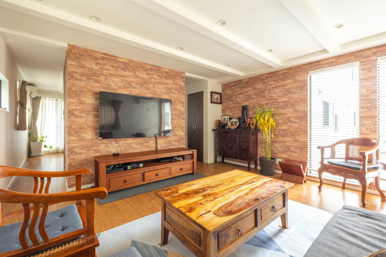 Gather for movie nights or quiet evenings in a warm, character-filled media room