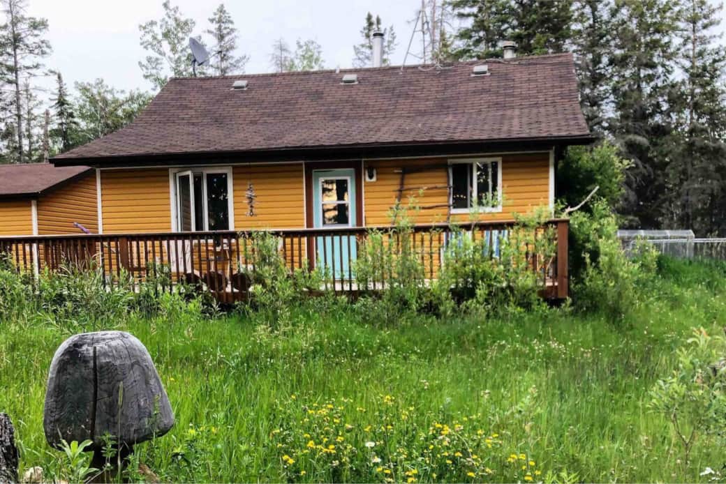 Cabin in early August. Cabin in early August.
