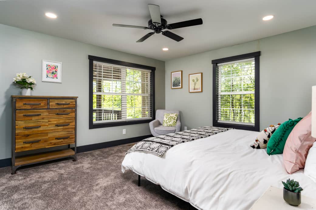 Master bedroom with king bed