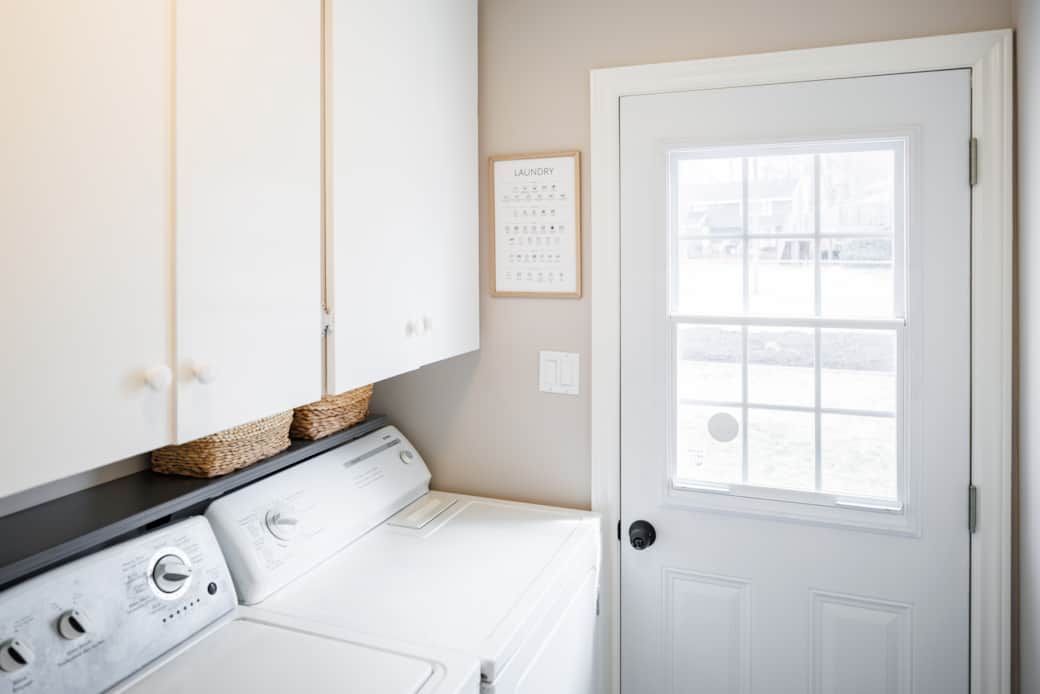 In-unit washer and dryer for added convenience.