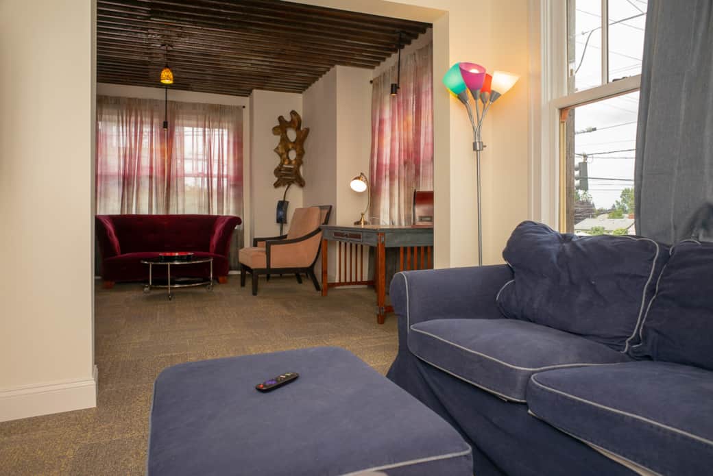 TV and sitting areas