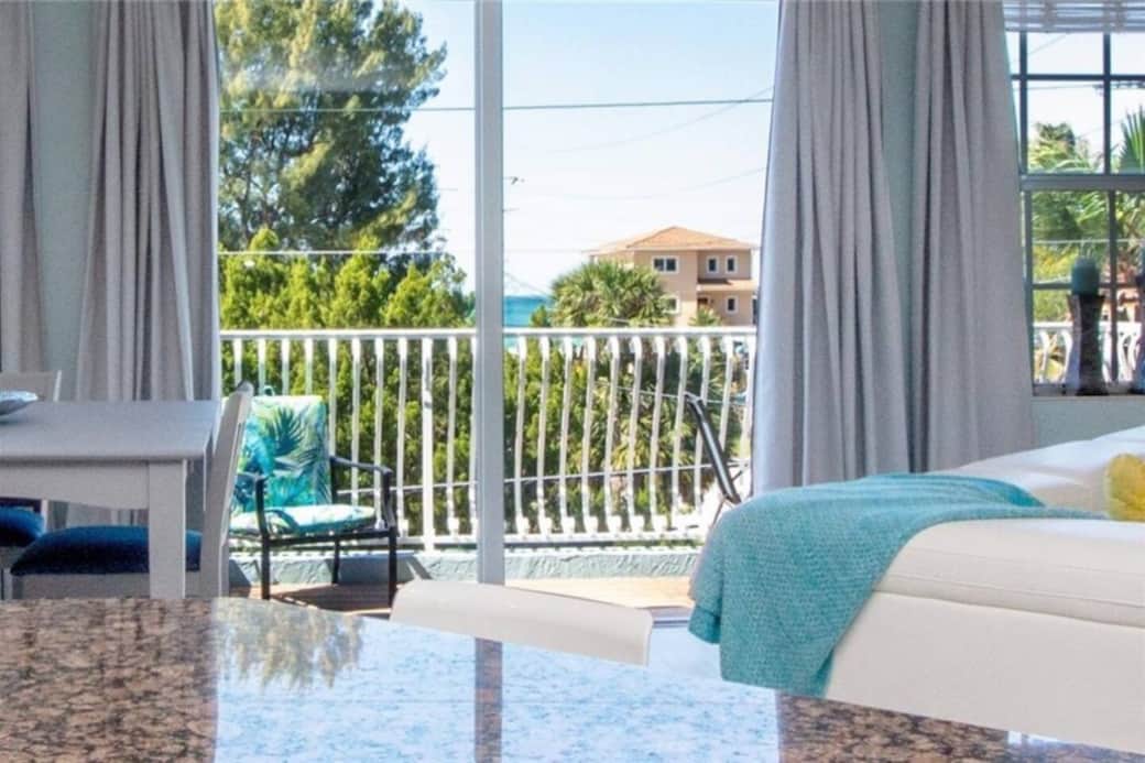 Beautiful PARTIAL GULF VIEW from living area
