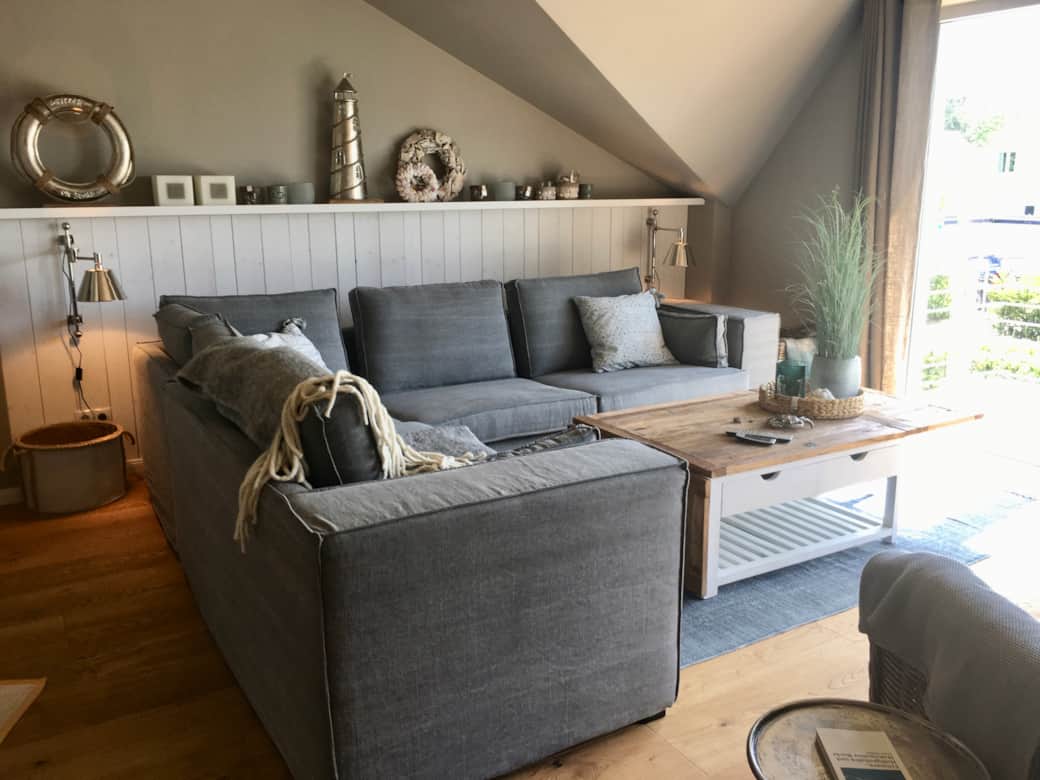 Wohnbereich Lounge Zugang Südbalkon Seesucht Hohwacht