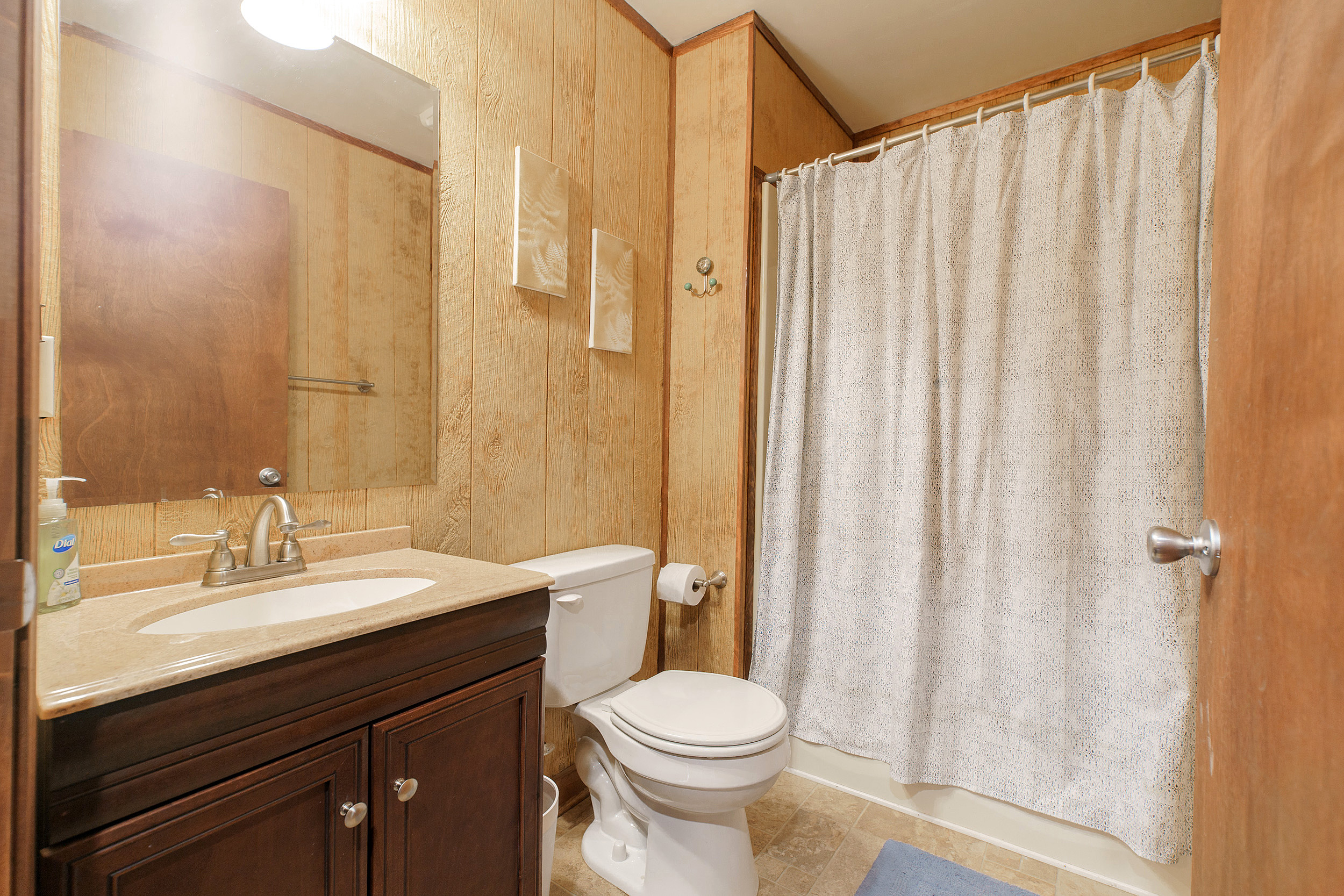 Hallway Bath with walk in shower