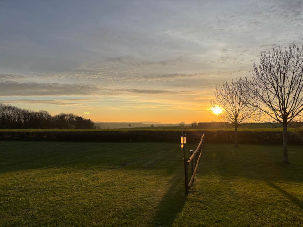 Adjoining fields with footpath walks