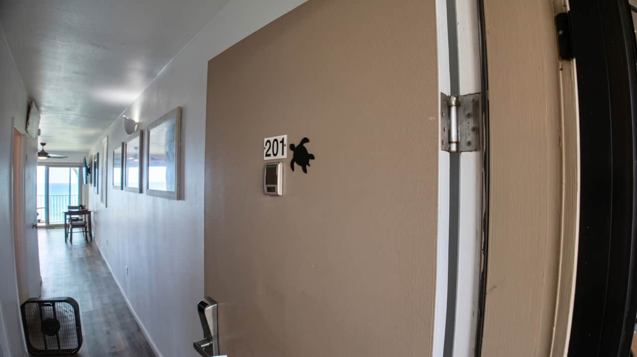 Welcome to Unit 201, with ocean views greeting you as soon as you step inside.