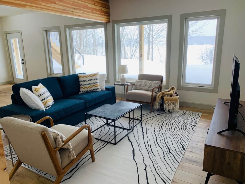 Walkout level living room