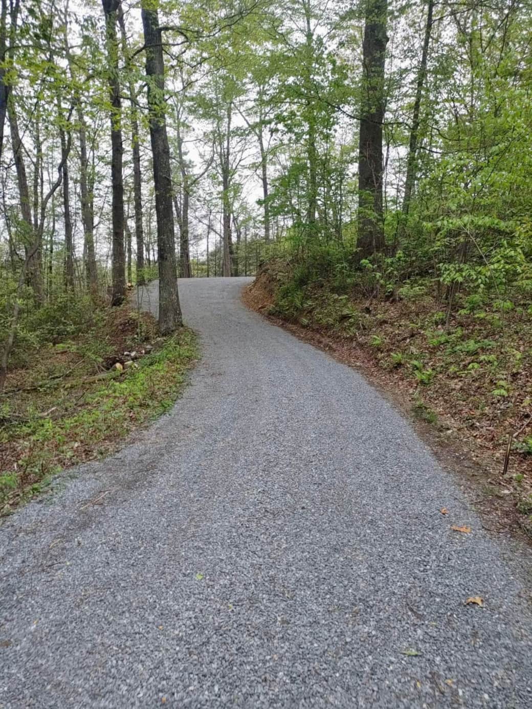 Freshly graded long drive way!