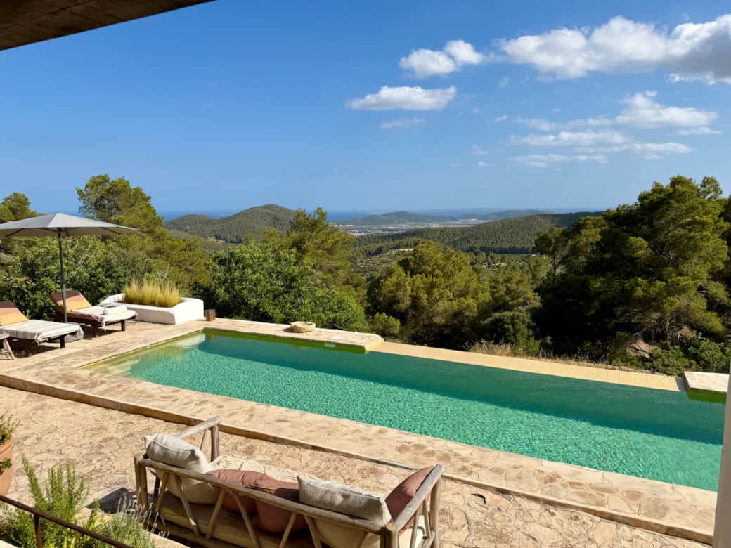 pool with a view to Formentera