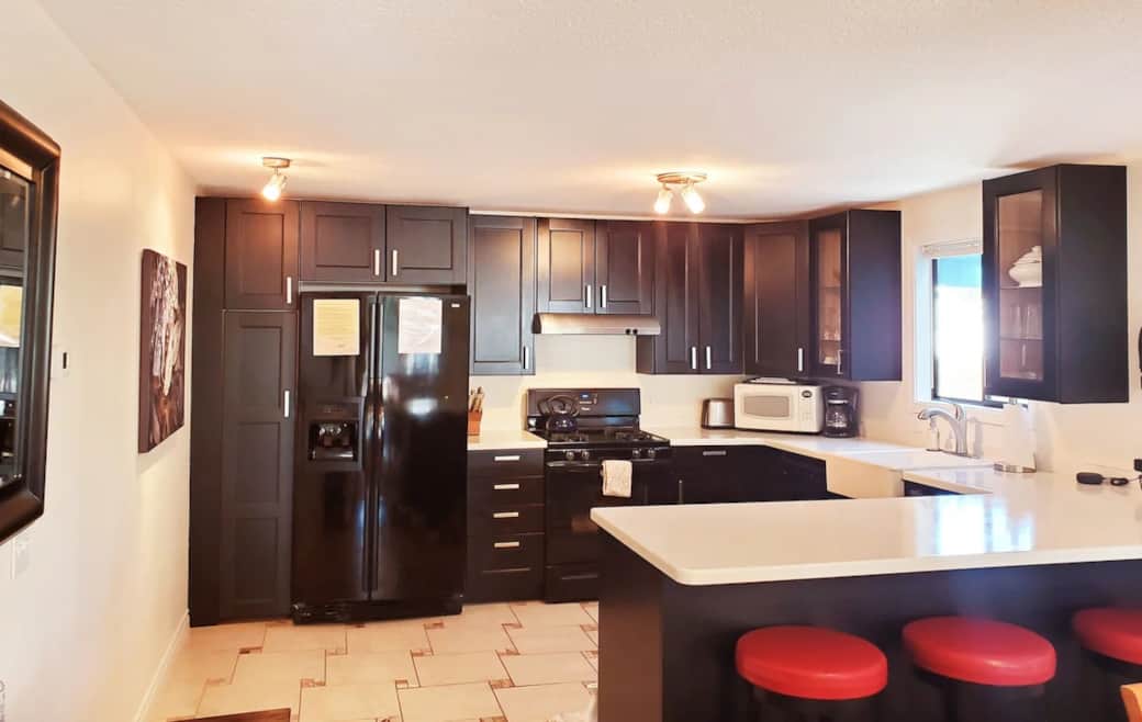 Expansive Kitchen with eating bar