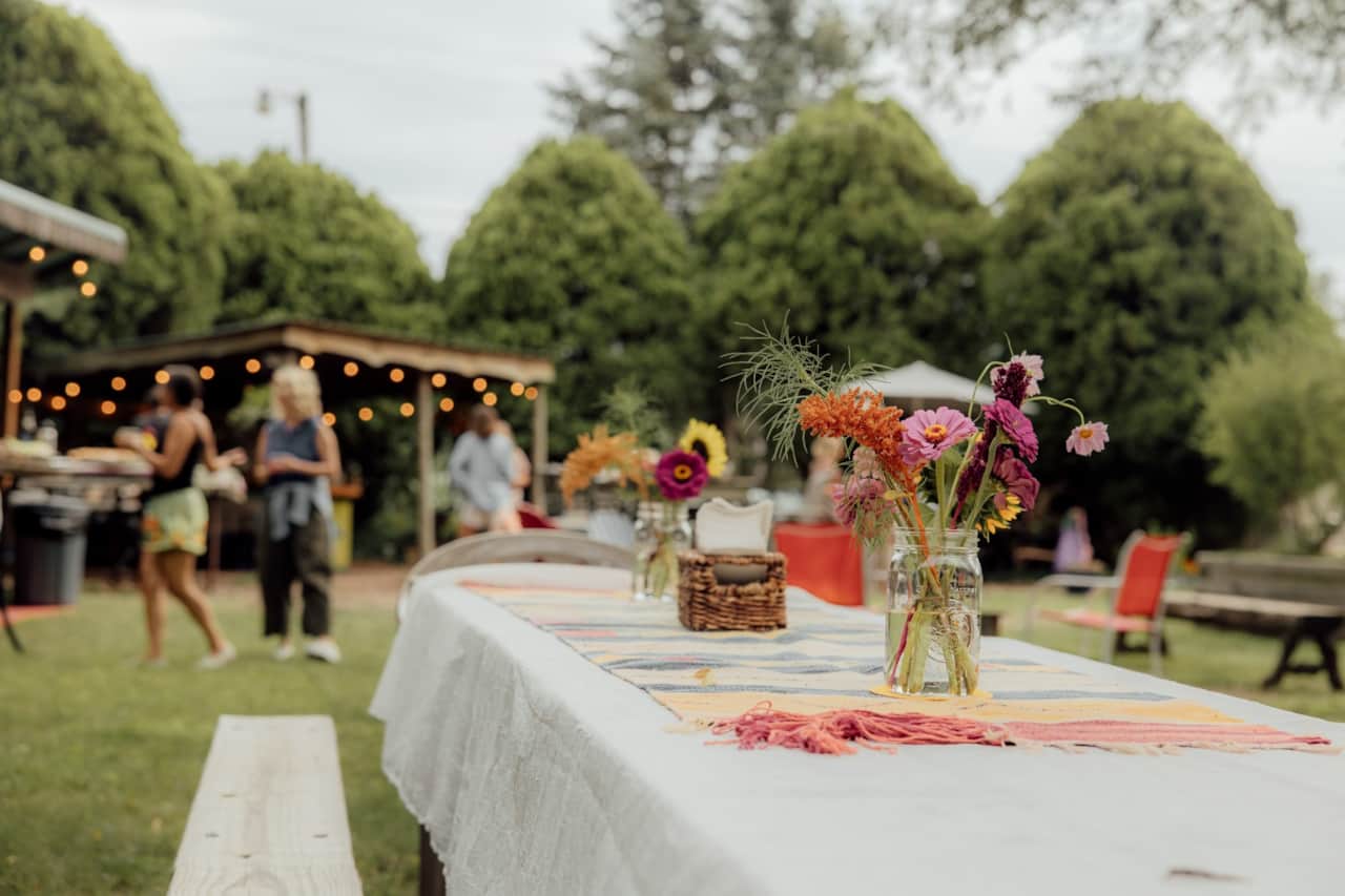 Dinner at the long table