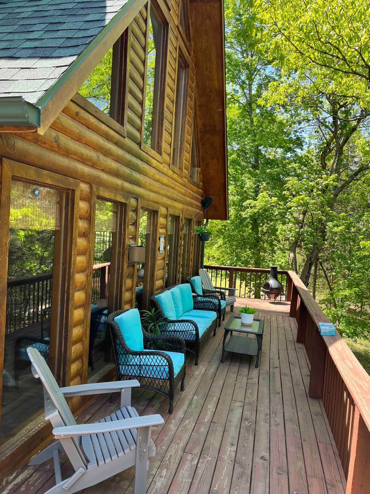 Back deck looking at lake. 