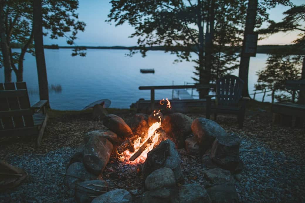 Communal Lakeside Firepit. Firewood available on-site for purchase. Communal Lakeside Firepit. Firewood available on-site for purchase.