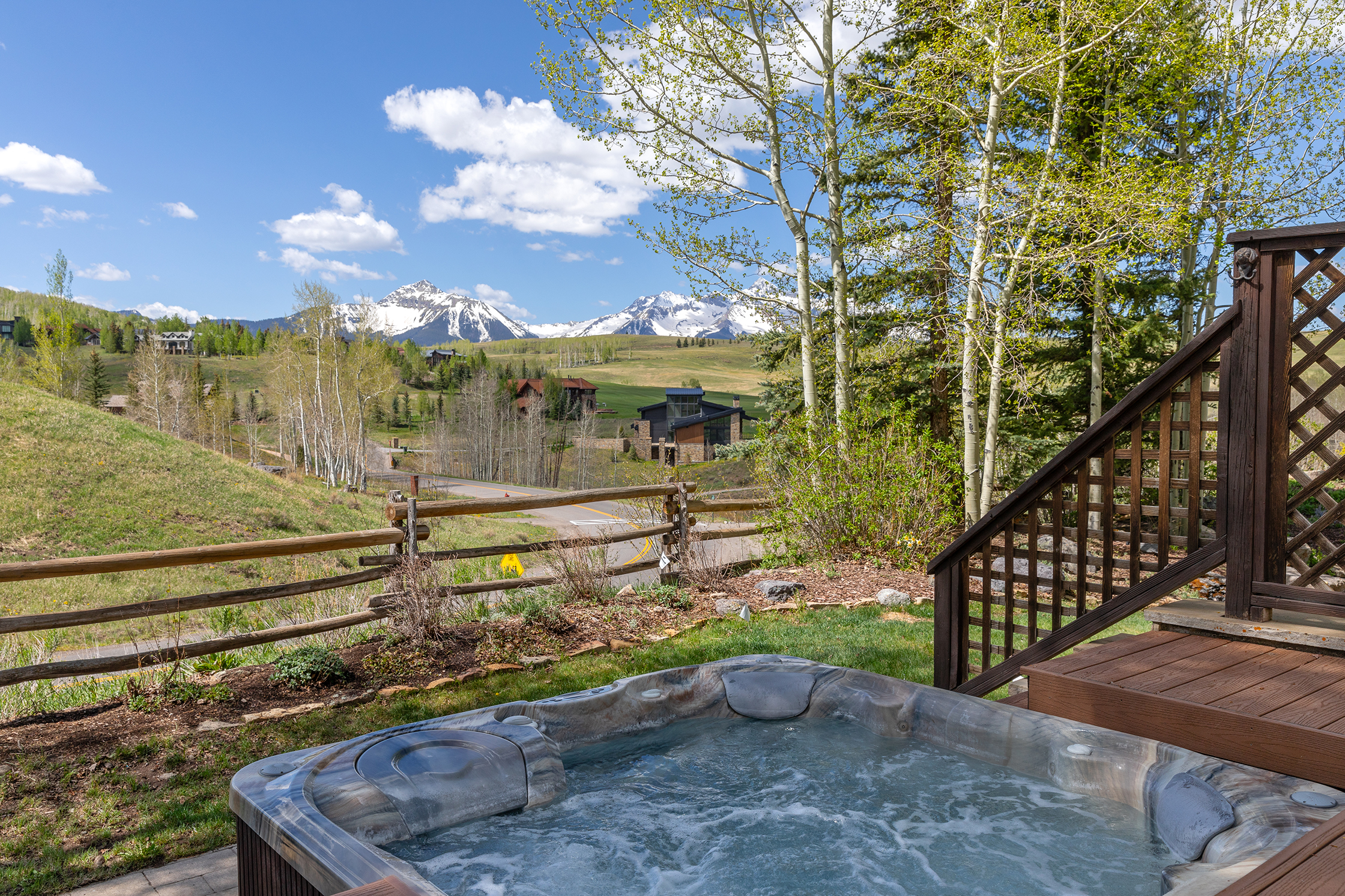 Private deck and hot tub