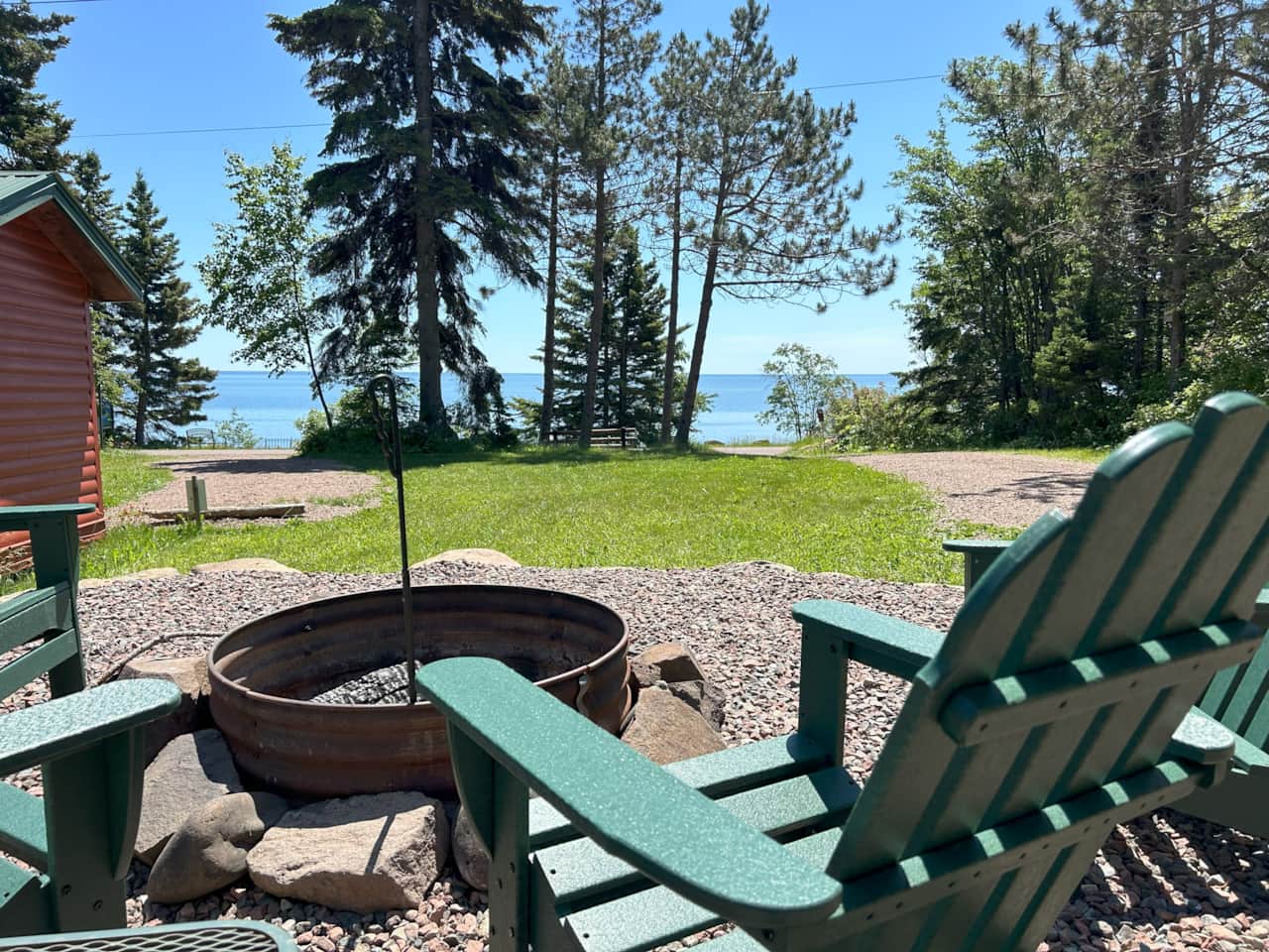 Beautiful view of Lake  Superior from your private firepit