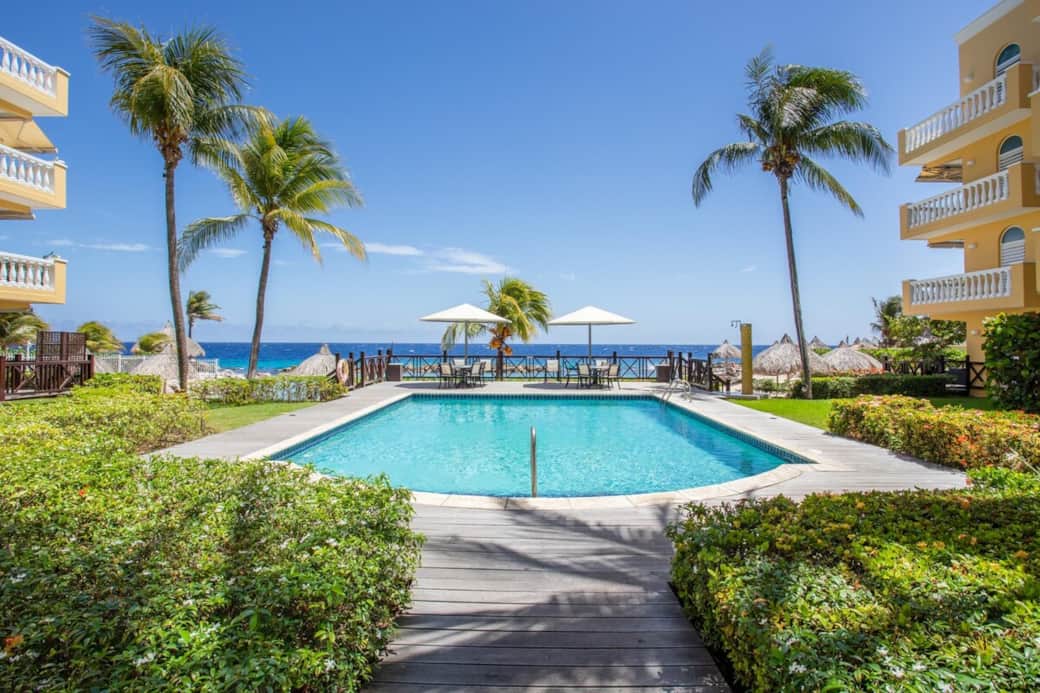 Large swimming pool with terrace