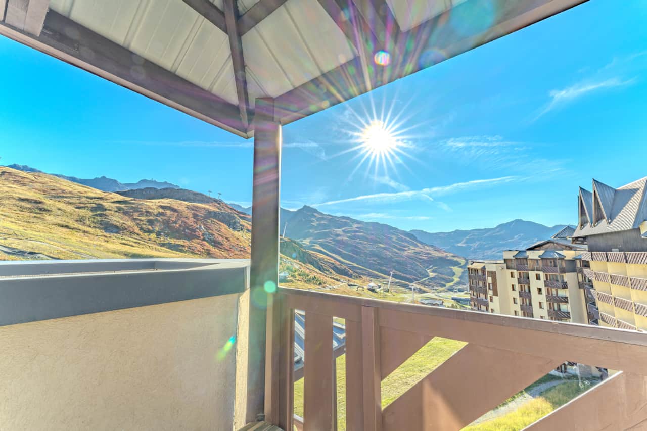 Panorama montagne depuis le balcon — Machu Mountains, Val Thorens
