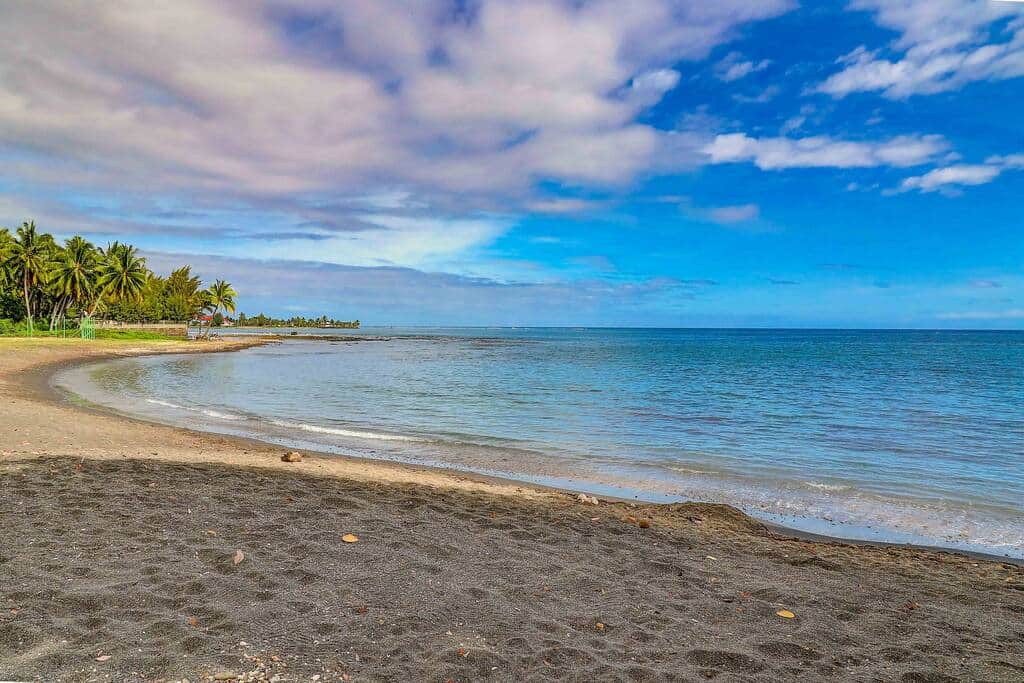 beautiful black sand beach