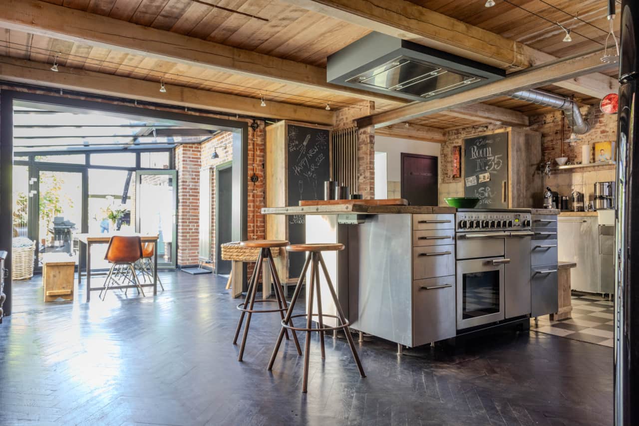 Open kitchen with cooking island