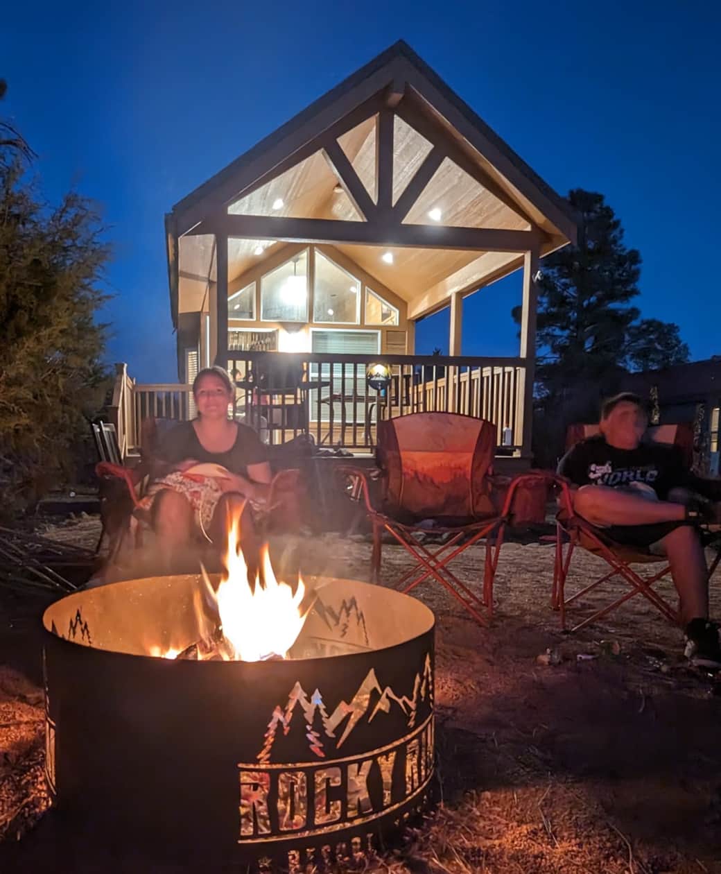 Cabin with Fire