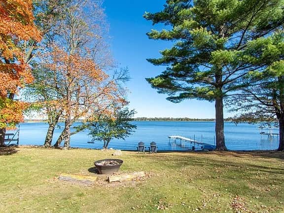 Fire Pit with lake view