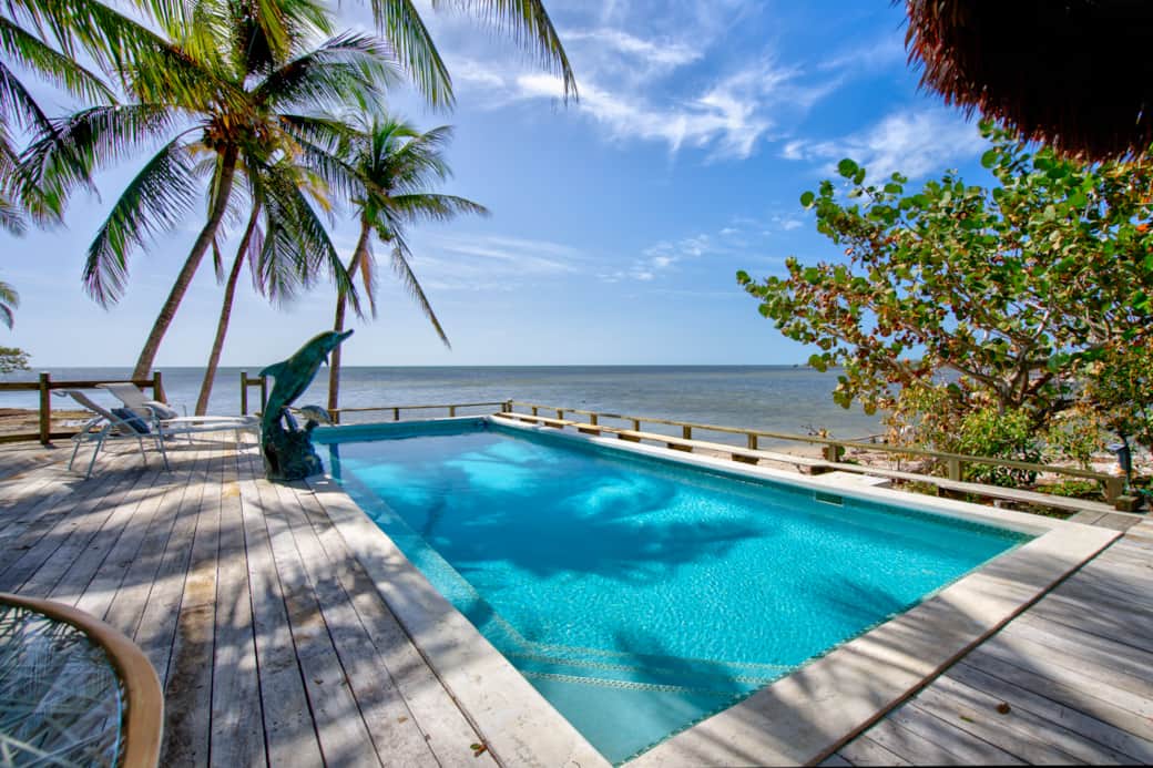 Private Pool Overlooking Open Water Private Pool Overlooking Open Water