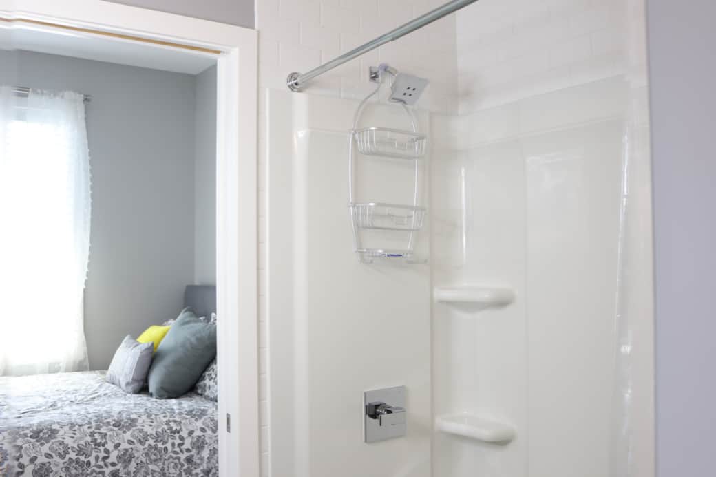 Your brand new tub/shower surround with high end fixtures. Unwind and soak all of your troubles away