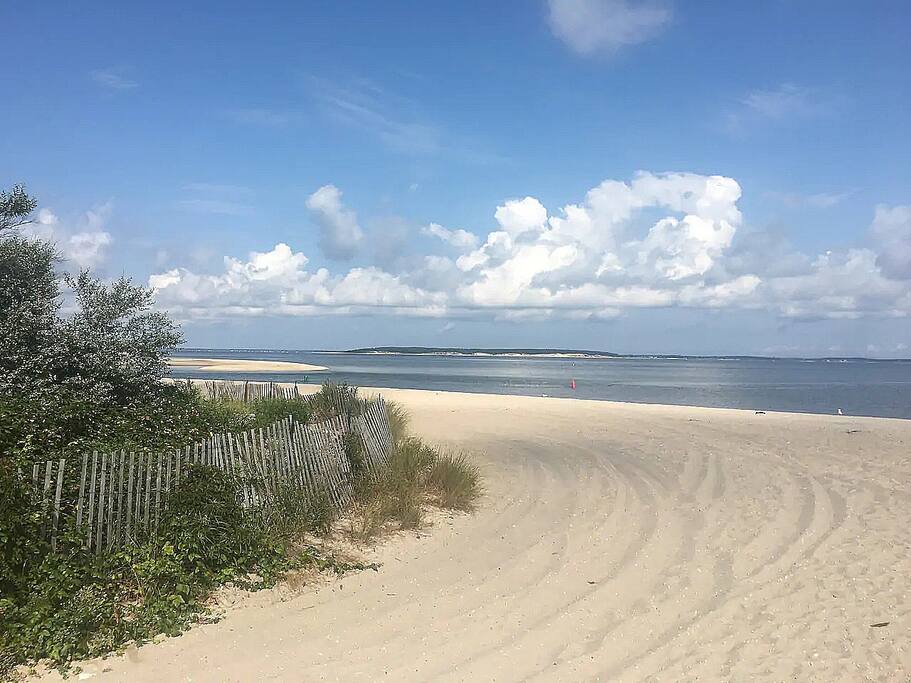Towd Point Beach on a sunny day