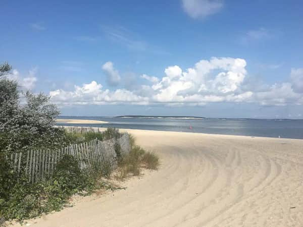 Towd Point Beach on a sunny day