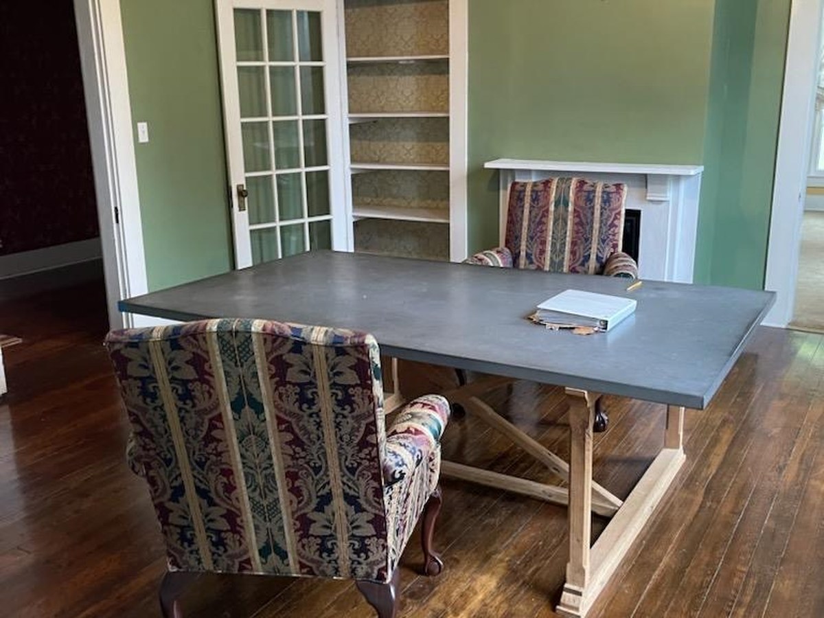 Kitchen and dining before
