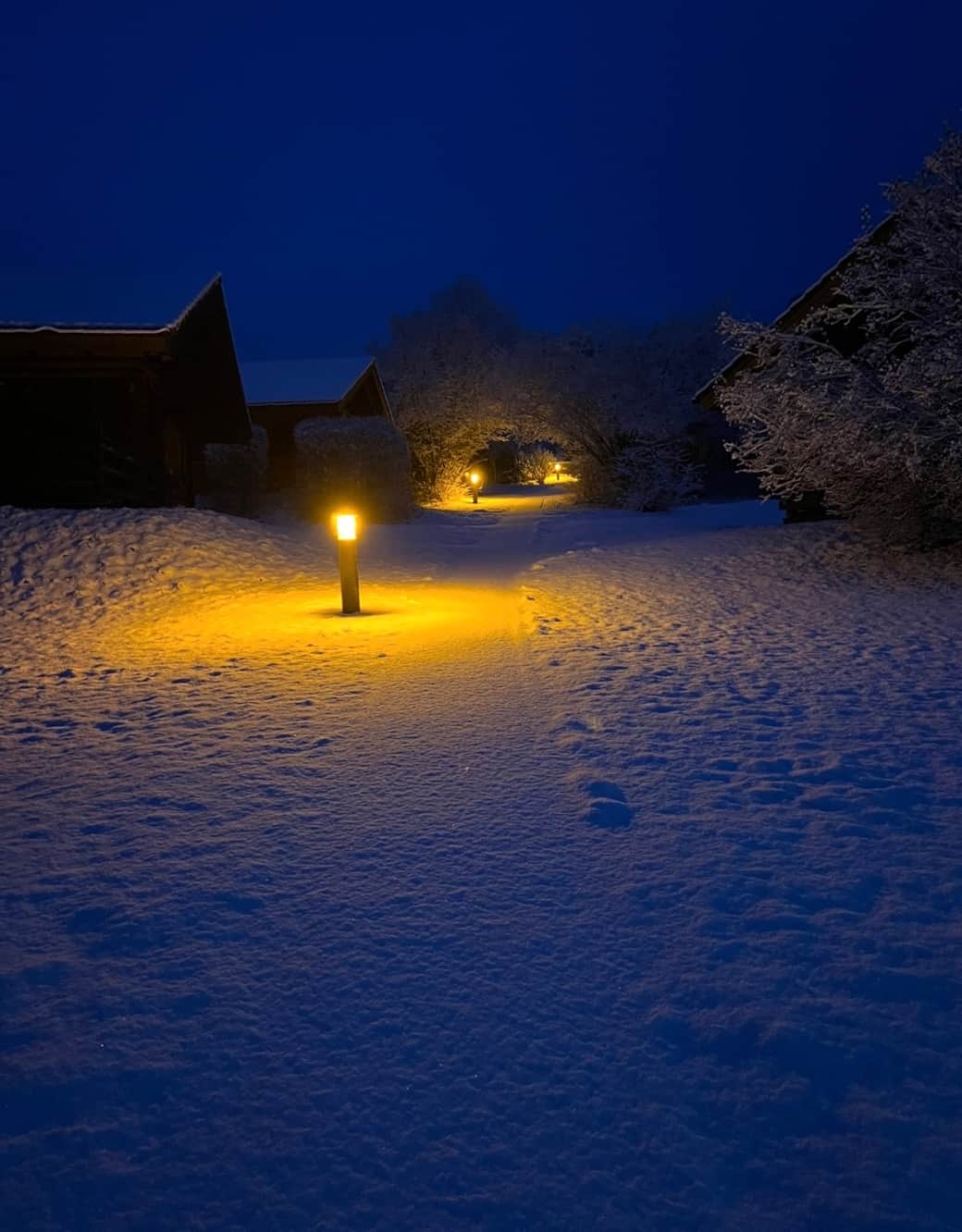 Ferienanlage im Winter