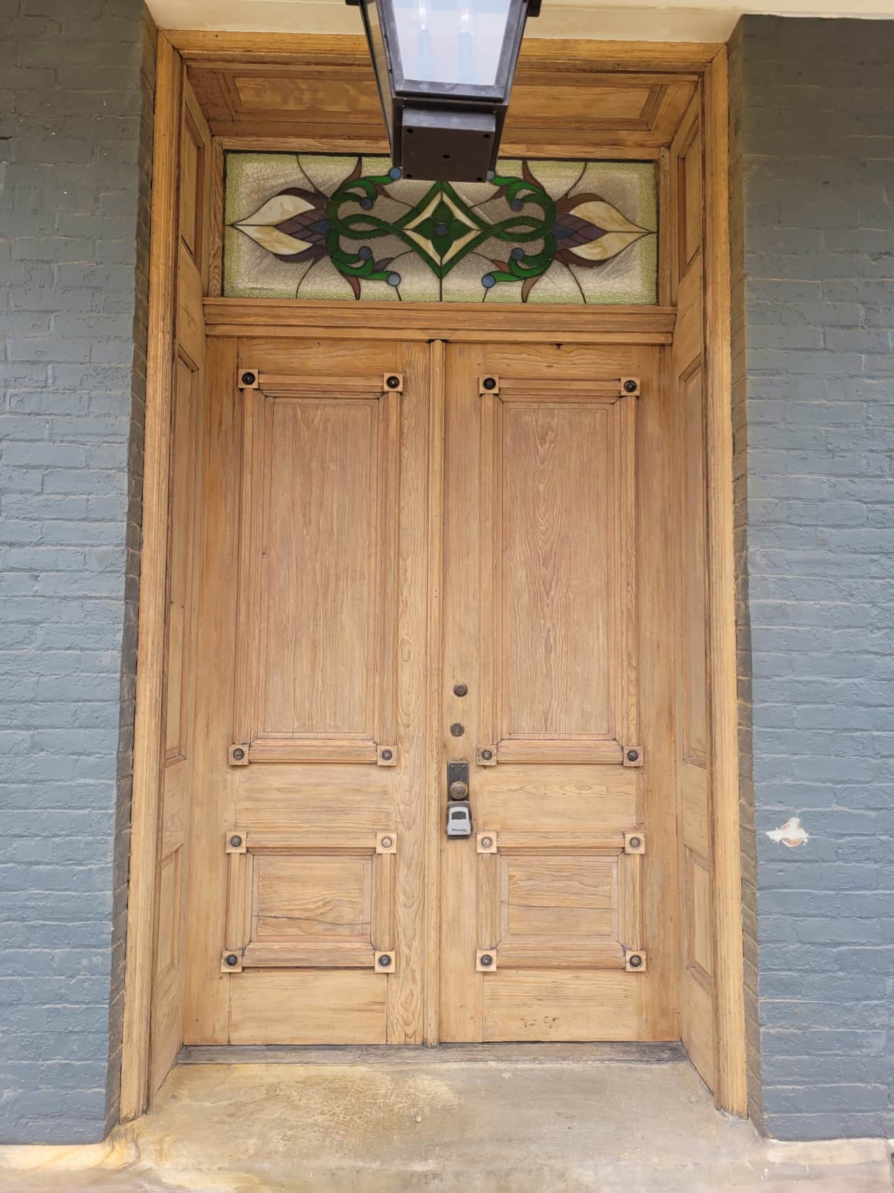 Front door sanded and ready for new paint